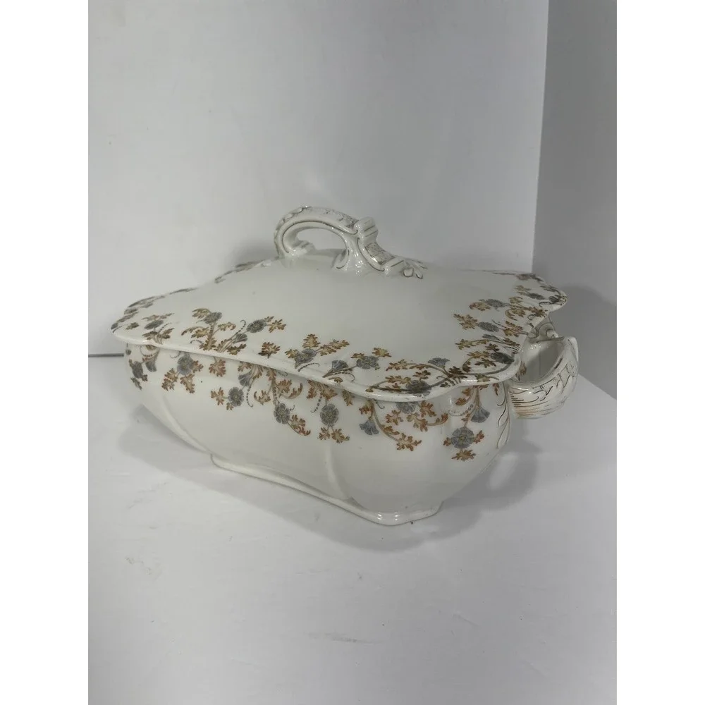 Haviland Limoges Rectangular Tureen With Lid Bowl  Fine Bone Shleiger Depose‎